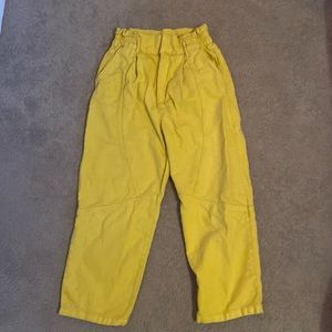 urban outfitters high rise yellow wide leg pants